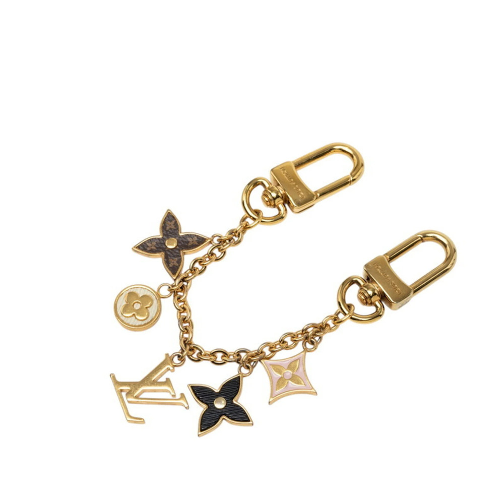 Louis Vuitton Spring Street Chain Keychain Charm M01188 Gold Plated Women's L...